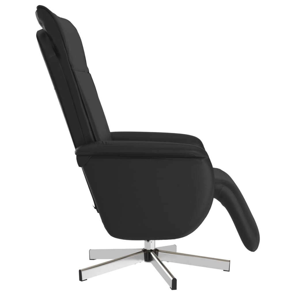 Massagestoel verstelbaar met voetensteun kunstleer zwart is nu te koop bij PeponiXL, paradijselijk wonen!