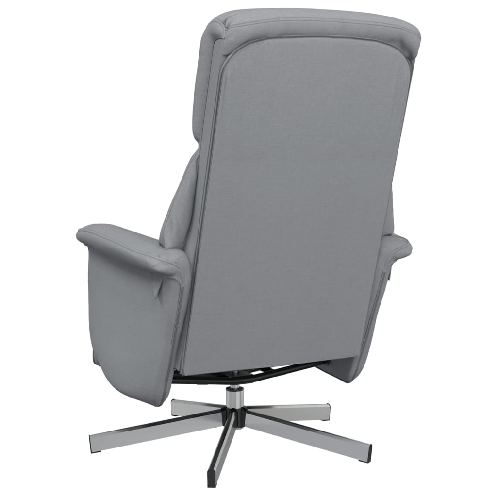 Fauteuil verstelbaar met voetensteun stof lichtgrijs is nu te koop bij PeponiXL, paradijselijk wonen!