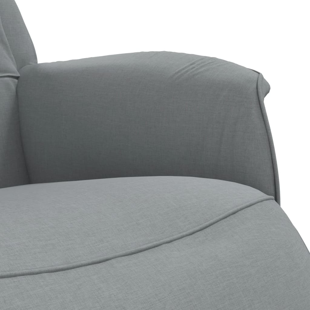 Fauteuil verstelbaar met voetensteun stof lichtgrijs is nu te koop bij PeponiXL, paradijselijk wonen!