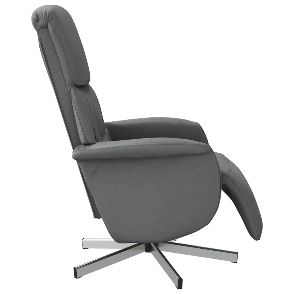 Fauteuil verstelbaar met voetensteun stof donkergrijs is nu te koop bij PeponiXL, paradijselijk wonen!