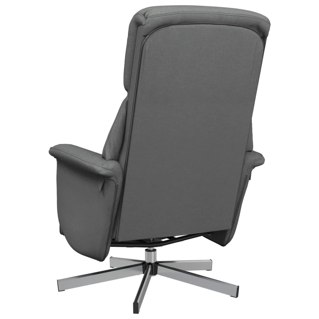 Fauteuil verstelbaar met voetensteun stof donkergrijs is nu te koop bij PeponiXL, paradijselijk wonen!