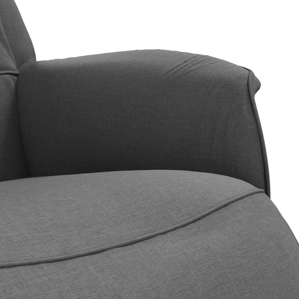 Fauteuil verstelbaar met voetensteun stof donkergrijs is nu te koop bij PeponiXL, paradijselijk wonen!