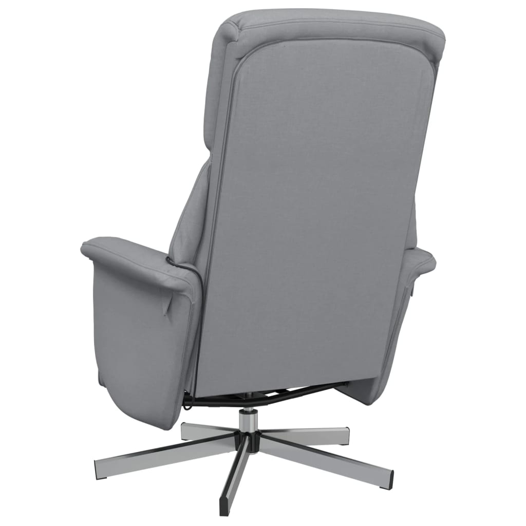 Massagestoel verstelbaar met voetensteun stof lichtgrijs is nu te koop bij PeponiXL, paradijselijk wonen!
