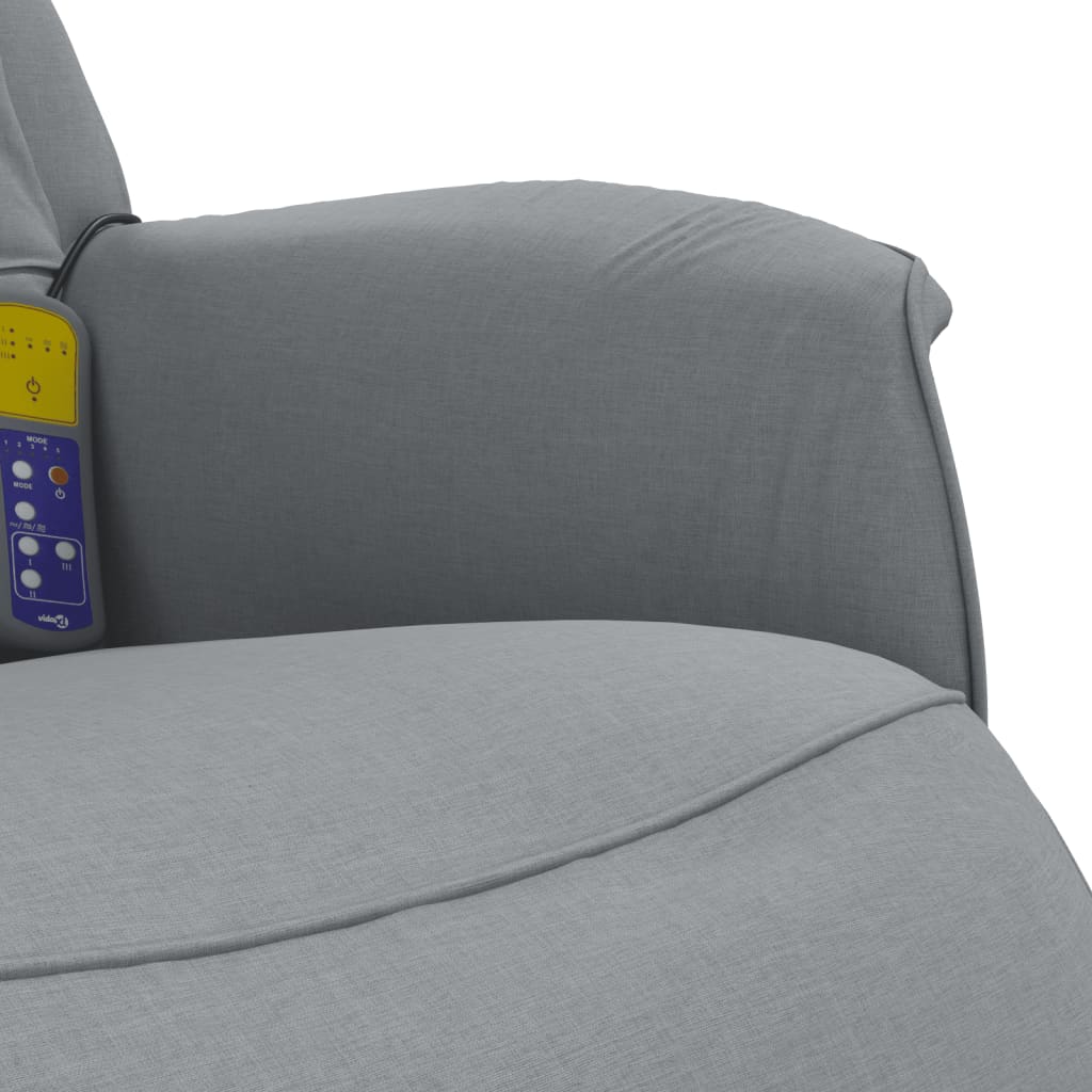 Massagestoel verstelbaar met voetensteun stof lichtgrijs is nu te koop bij PeponiXL, paradijselijk wonen!