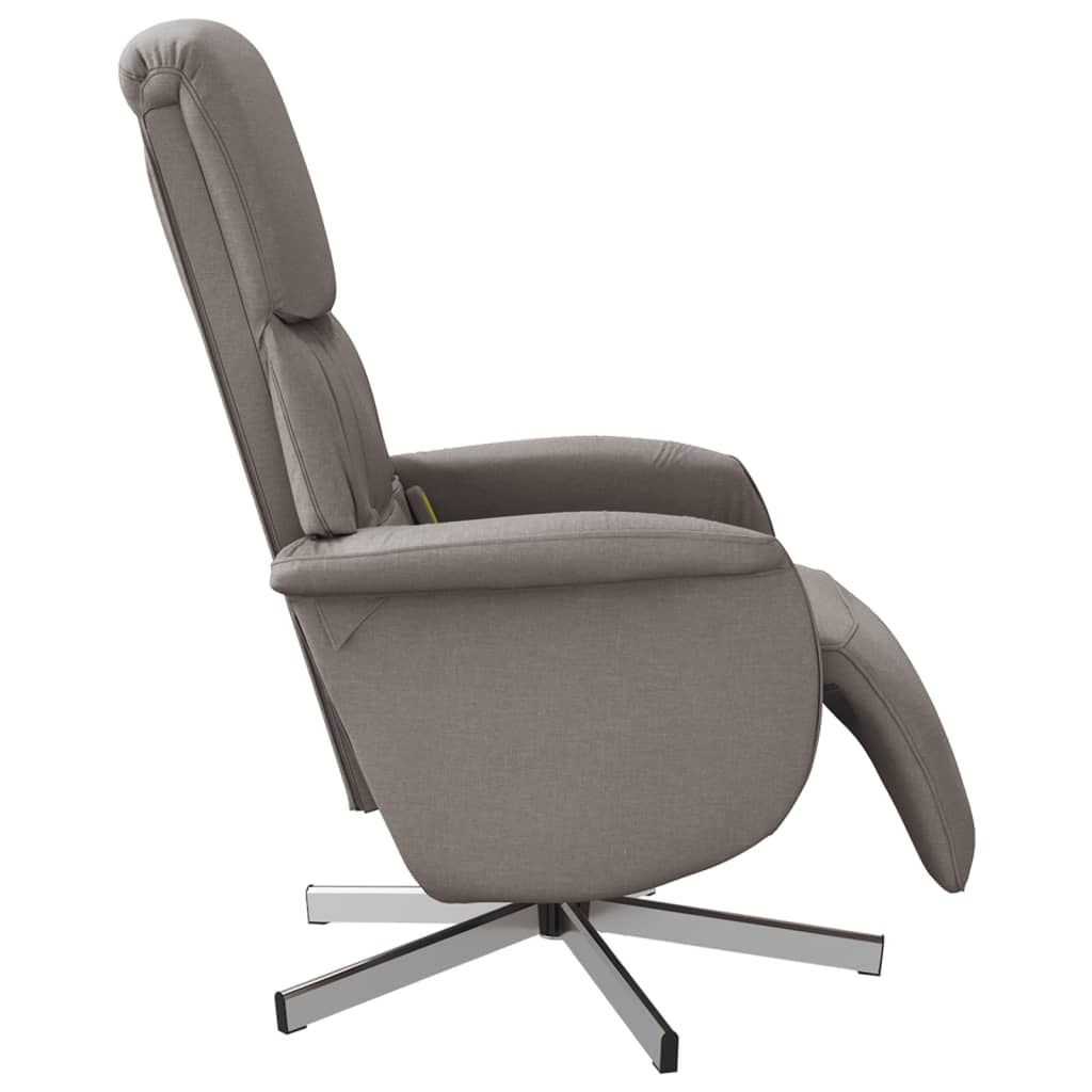 Massagestoel verstelbaar met voetensteun stof taupe is nu te koop bij PeponiXL, paradijselijk wonen!