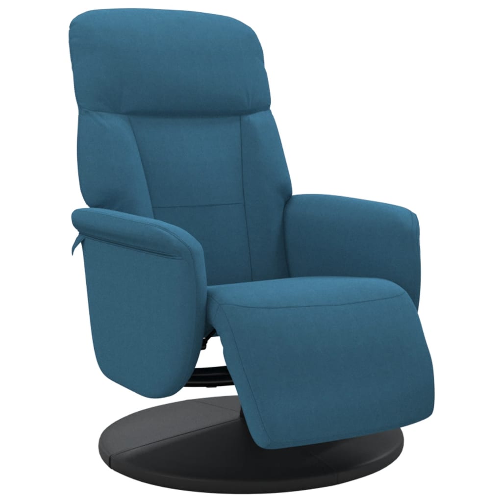 Fauteuil met voetensteun verstelbaar fluweel blauw is nu te koop bij PeponiXL, paradijselijk wonen!