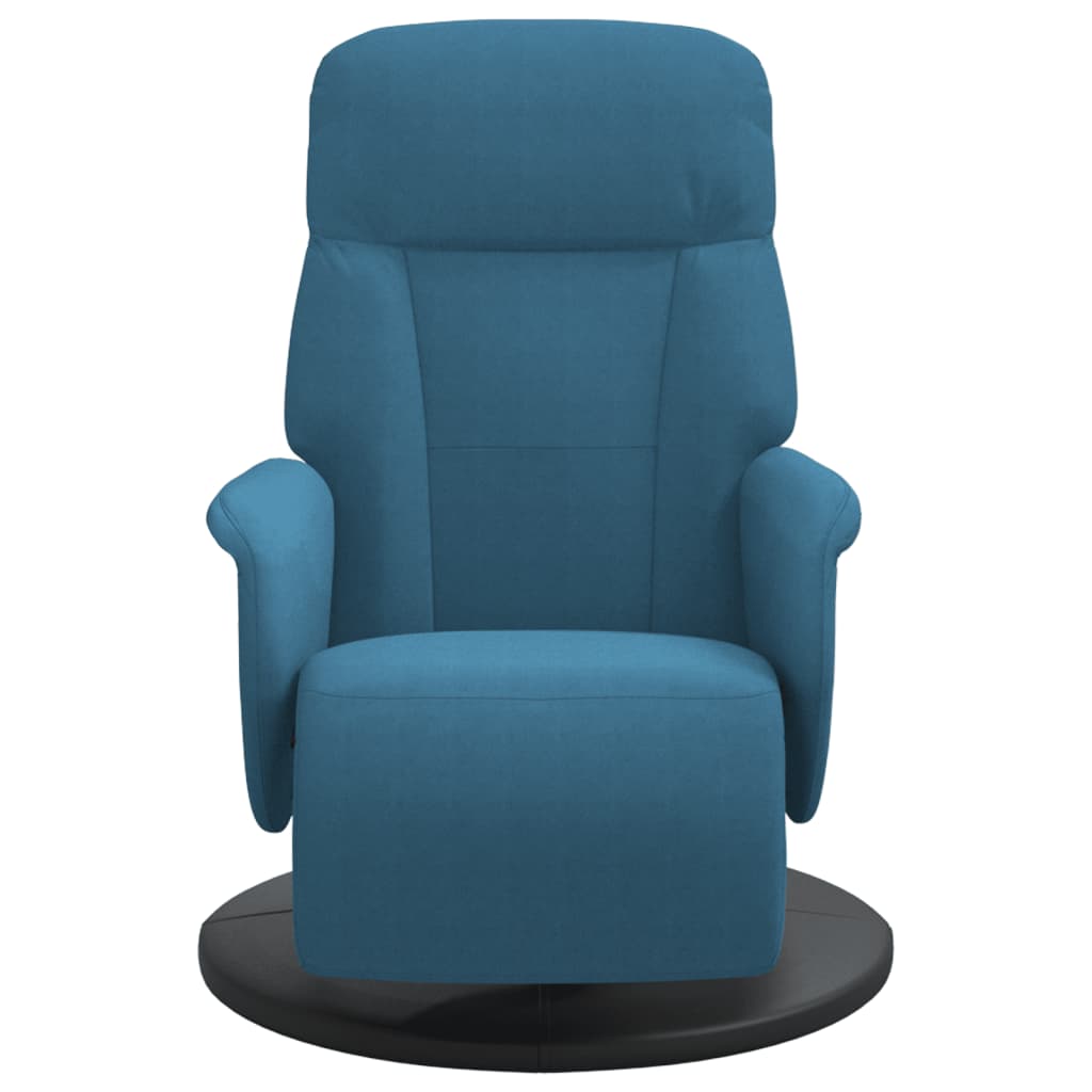 Fauteuil met voetensteun verstelbaar fluweel blauw is nu te koop bij PeponiXL, paradijselijk wonen!