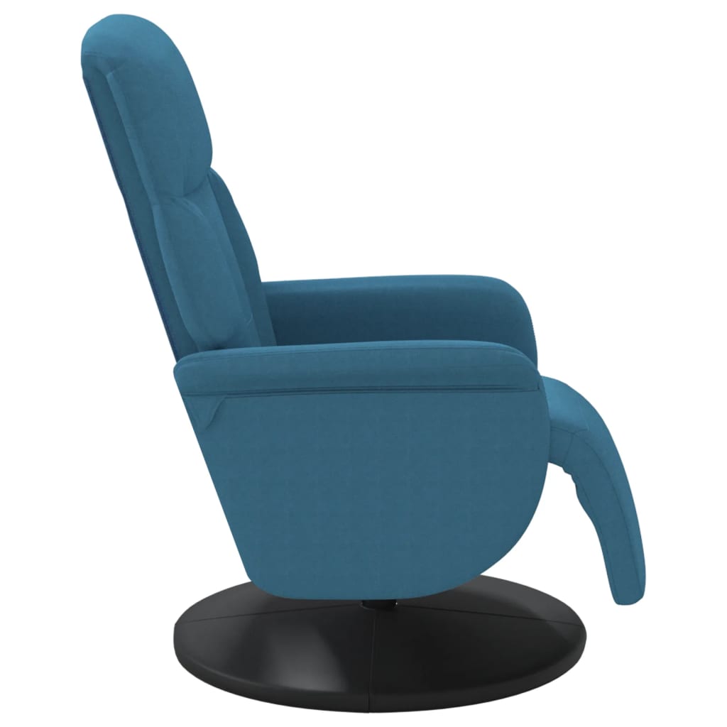 Fauteuil met voetensteun verstelbaar fluweel blauw is nu te koop bij PeponiXL, paradijselijk wonen!