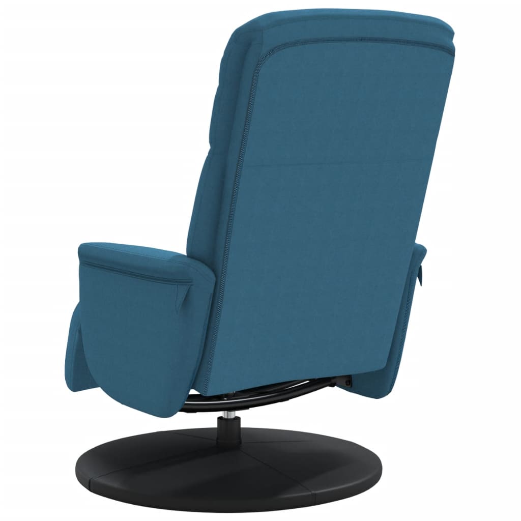 Fauteuil met voetensteun verstelbaar fluweel blauw is nu te koop bij PeponiXL, paradijselijk wonen!