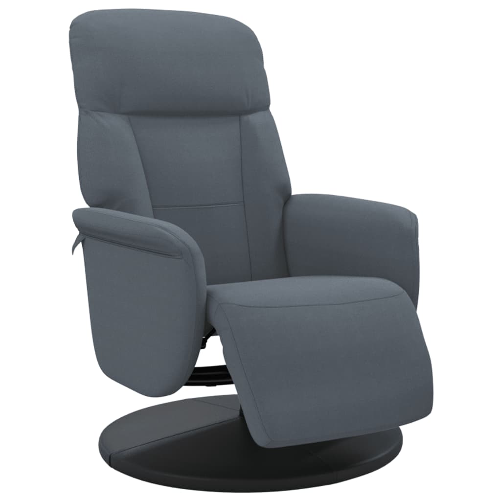 Fauteuil met voetensteun verstelbaar fluweel donkergrijs is nu te koop bij PeponiXL, paradijselijk wonen!