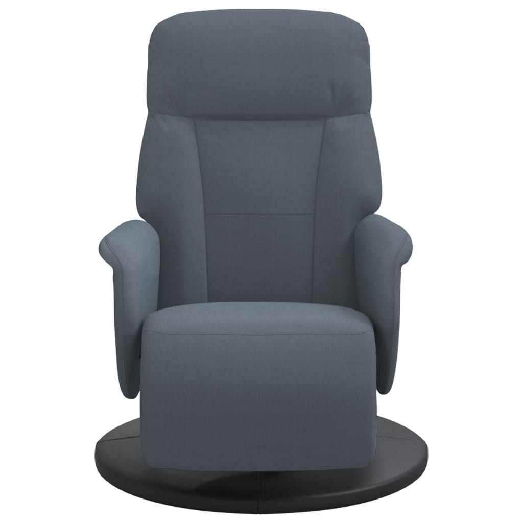 Fauteuil met voetensteun verstelbaar fluweel donkergrijs is nu te koop bij PeponiXL, paradijselijk wonen!