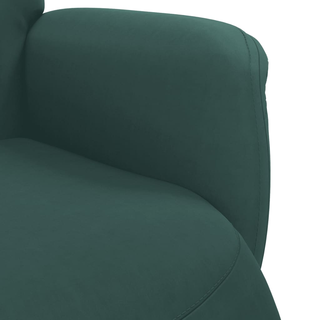 Verstelbare fauteuil met voetensteun fluweel donkergroen is nu te koop bij PeponiXL, paradijselijk wonen!