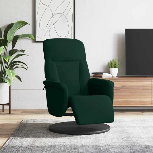 Verstelbare fauteuil met voetensteun fluweel donkergroen is nu te koop bij PeponiXL, paradijselijk wonen!
