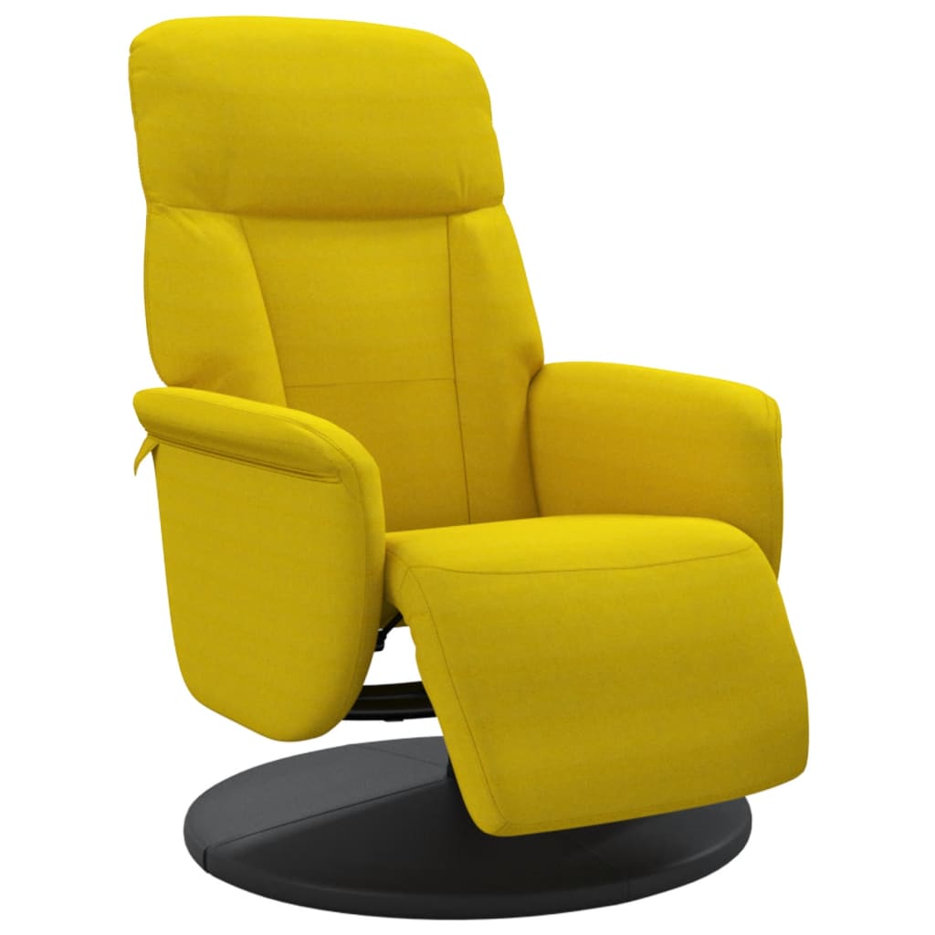 Fauteuil met voetensteun verstelbaar fluweel geel is nu te koop bij PeponiXL, paradijselijk wonen!