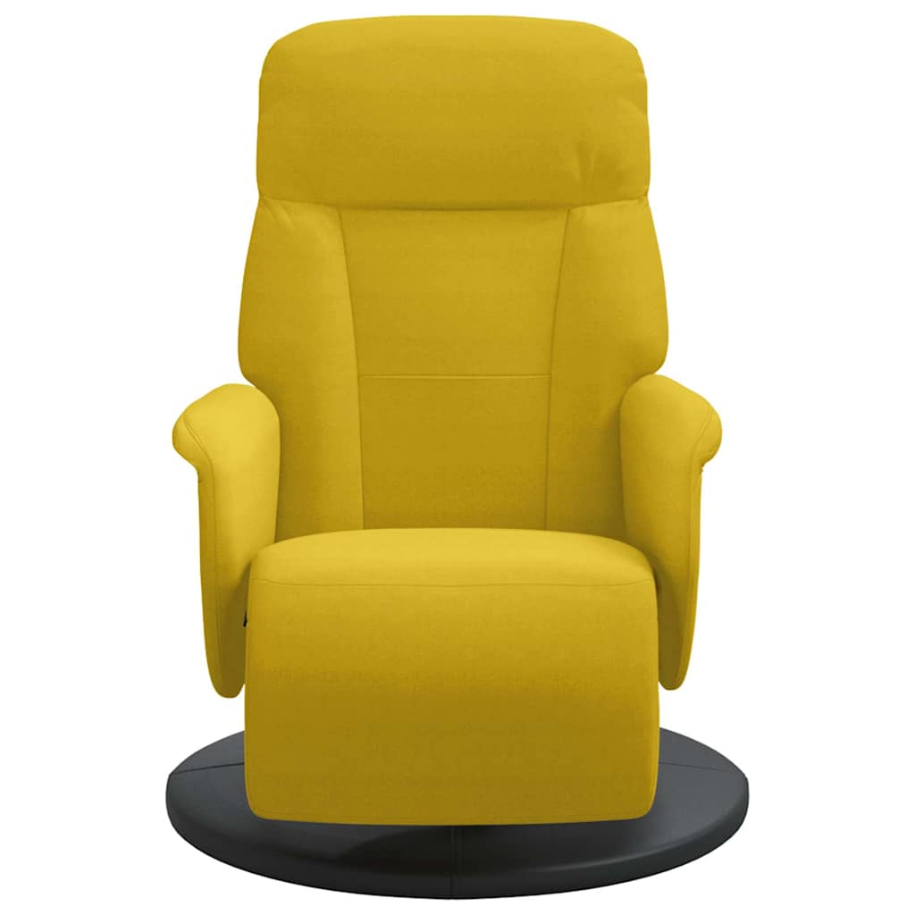 Fauteuil met voetensteun verstelbaar fluweel geel is nu te koop bij PeponiXL, paradijselijk wonen!