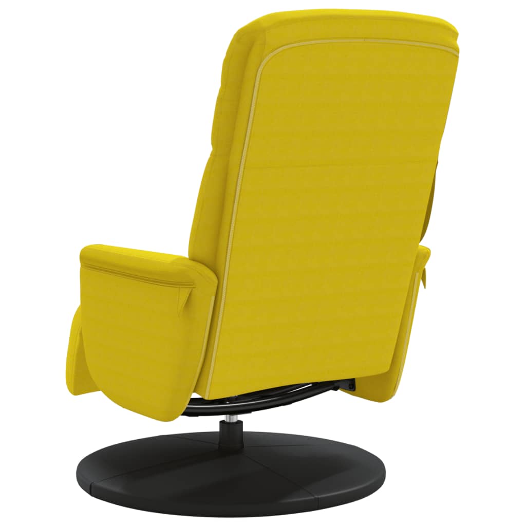 Fauteuil met voetensteun verstelbaar fluweel geel is nu te koop bij PeponiXL, paradijselijk wonen!