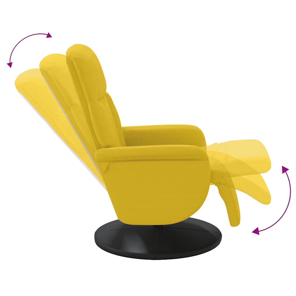 Fauteuil met voetensteun verstelbaar fluweel geel is nu te koop bij PeponiXL, paradijselijk wonen!