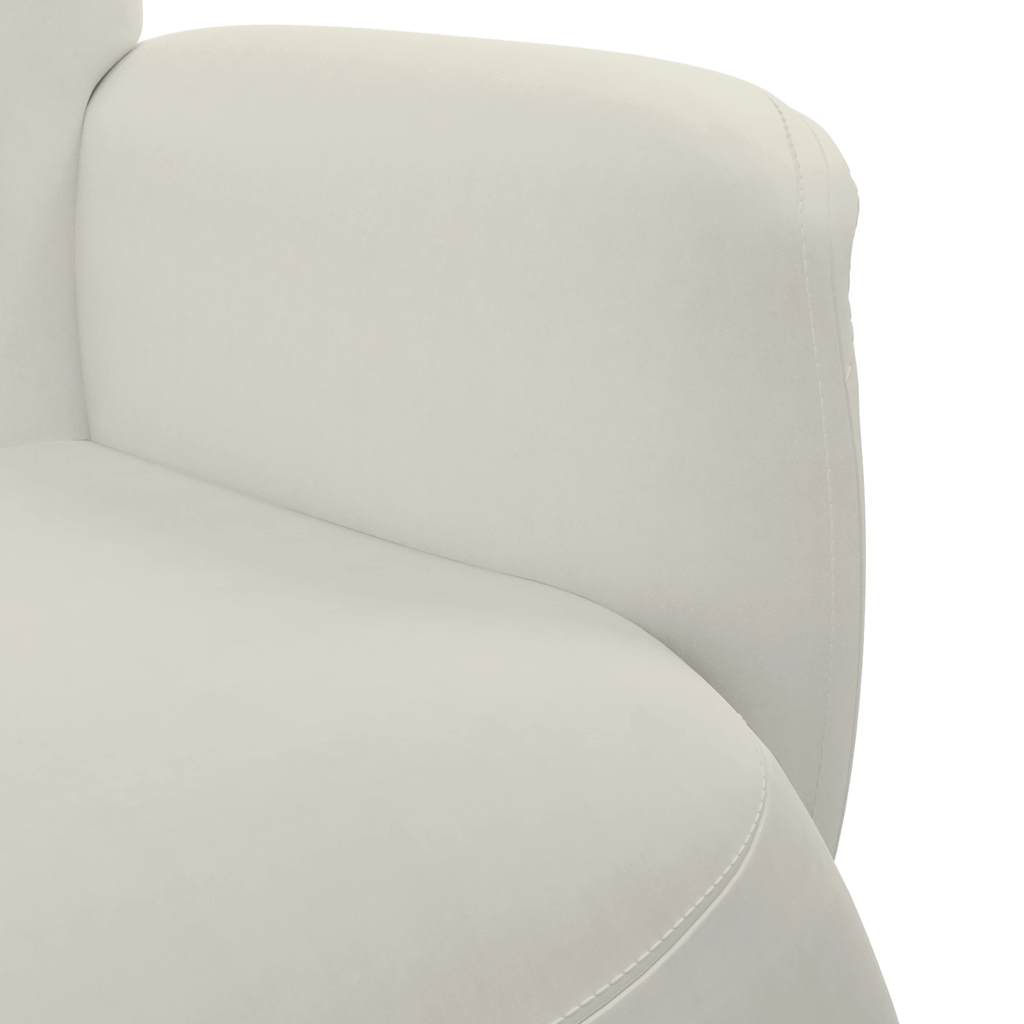 Fauteuil met voetensteun verstelbaar fluweel crèmekleurig is nu te koop bij PeponiXL, paradijselijk wonen!