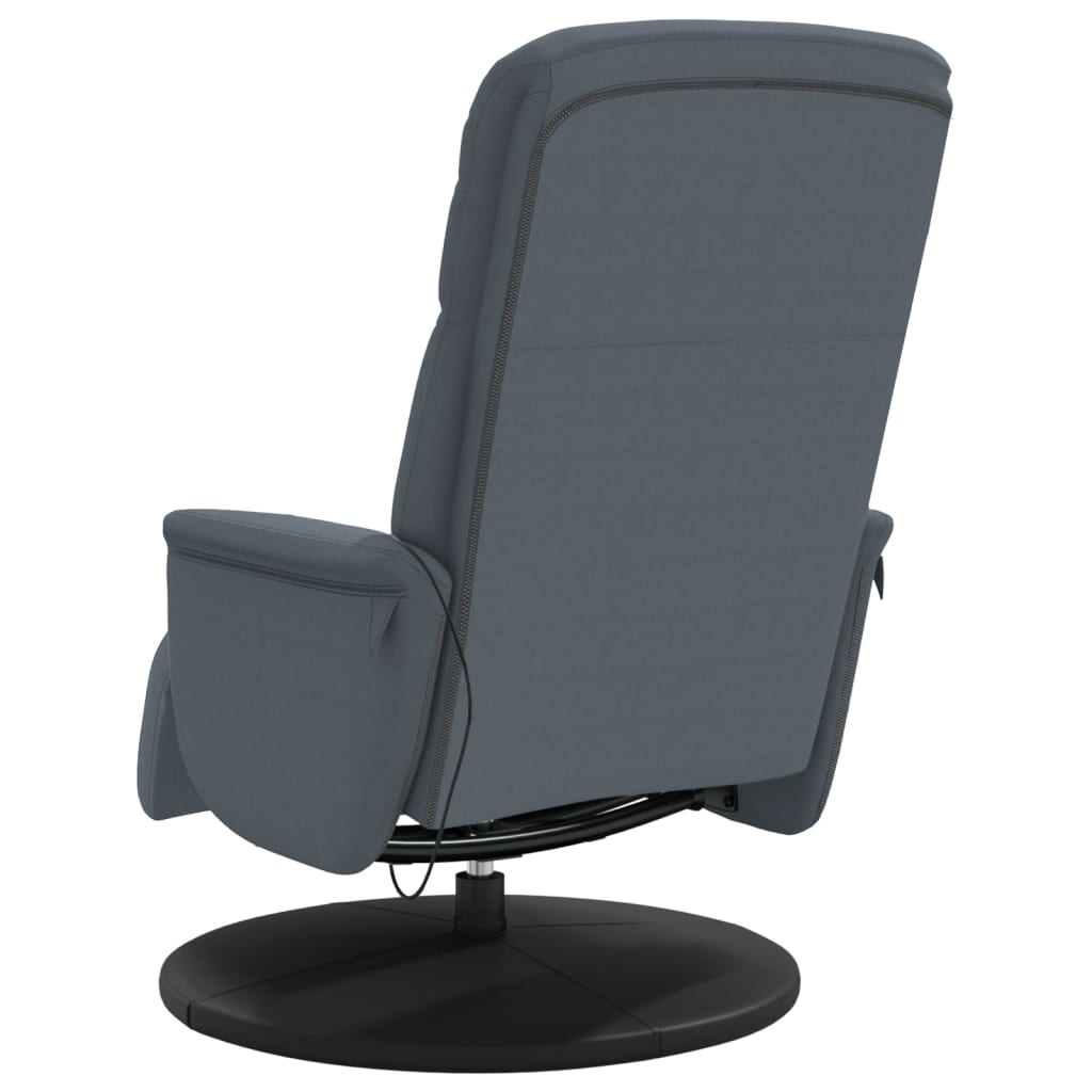 Massagestoel verstelbaar met voetensteun fluweel donkergrijs is nu te koop bij PeponiXL, paradijselijk wonen!