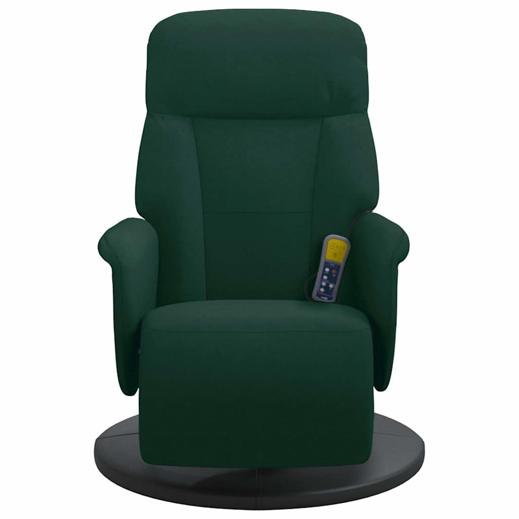 Massagestoel verstelbaar met voetensteun fluweel donkergroen is nu te koop bij PeponiXL, paradijselijk wonen!