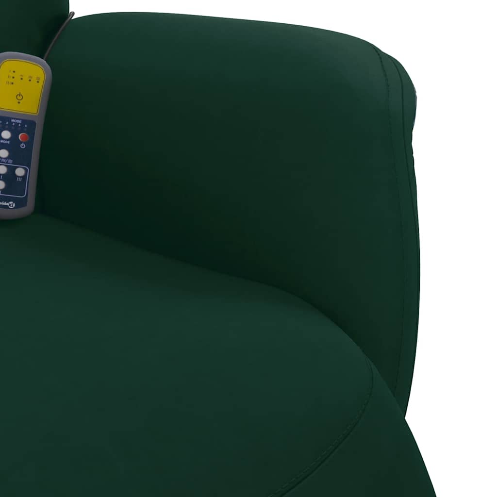 Massagestoel verstelbaar met voetensteun fluweel donkergroen is nu te koop bij PeponiXL, paradijselijk wonen!