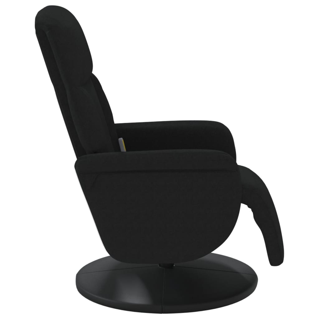 Massagestoel verstelbaar met voetensteun fluweel zwart is nu te koop bij PeponiXL, paradijselijk wonen!