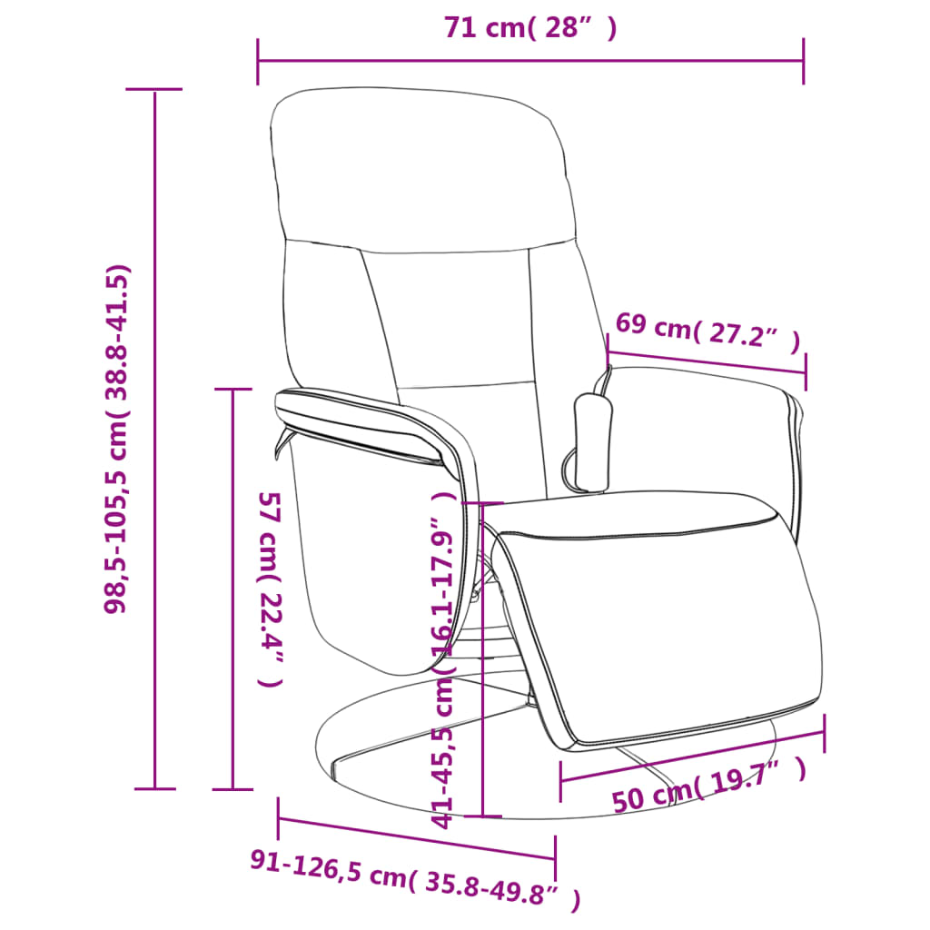 Massagestoel verstelbaar met voetensteun fluweel zwart is nu te koop bij PeponiXL, paradijselijk wonen!