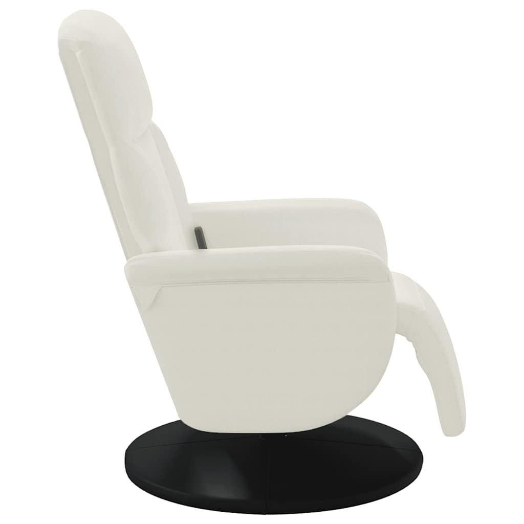Massagestoel verstelbaar met voetensteun fluweel crèmekleurig is nu te koop bij PeponiXL, paradijselijk wonen!