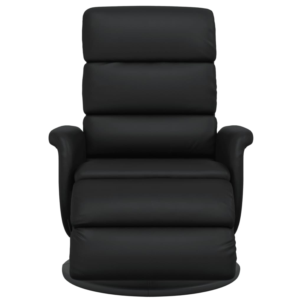 Fauteuil verstelbaar met voetensteun kunstleer zwart is nu te koop bij PeponiXL, paradijselijk wonen!