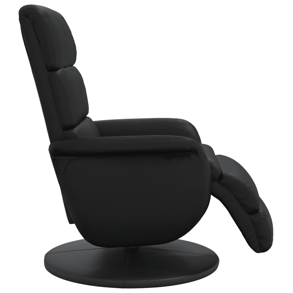Fauteuil verstelbaar met voetensteun kunstleer zwart is nu te koop bij PeponiXL, paradijselijk wonen!