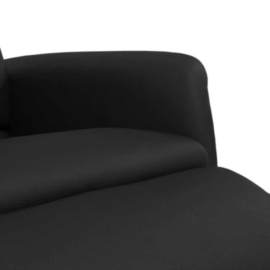 Fauteuil verstelbaar met voetensteun kunstleer zwart is nu te koop bij PeponiXL, paradijselijk wonen!