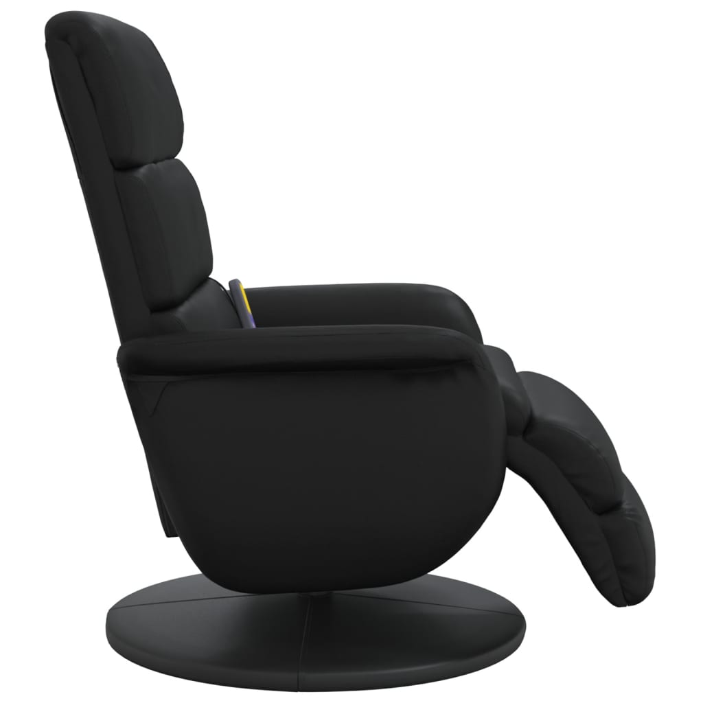 Massagestoel verstelbaar met voetensteun kunstleer zwart is nu te koop bij PeponiXL, paradijselijk wonen!