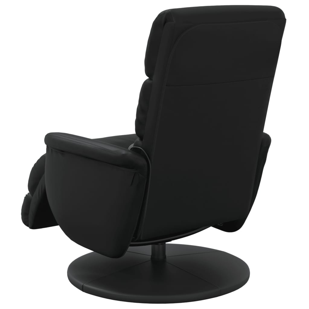 Massagestoel verstelbaar met voetensteun kunstleer zwart is nu te koop bij PeponiXL, paradijselijk wonen!