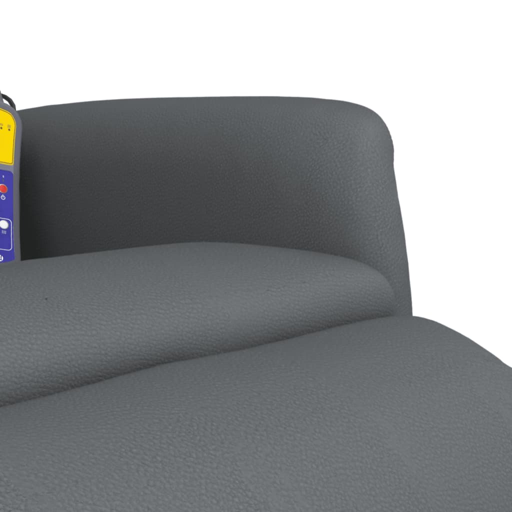 Massagestoel verstelbaar met voetensteun kunstleer grijs is nu te koop bij PeponiXL, paradijselijk wonen!