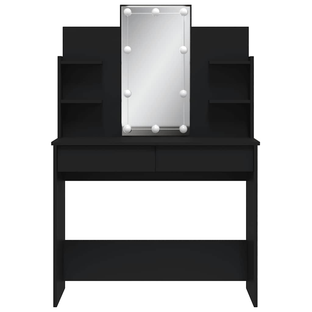 Kaptafel met LED-verlichting 96x40x142 cm zwart is nu te koop bij PeponiXL, paradijselijk wonen!