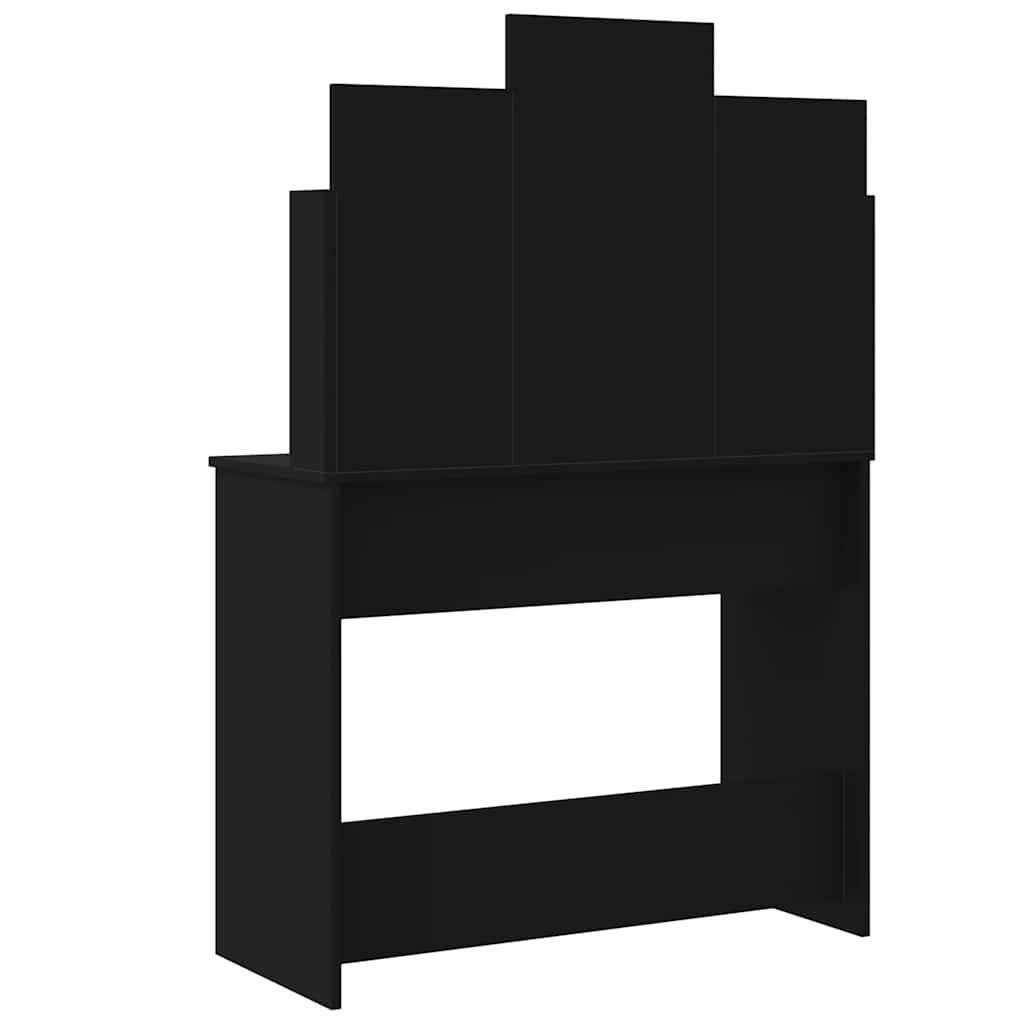 Kaptafel met LED-verlichting 96x40x142 cm zwart is nu te koop bij PeponiXL, paradijselijk wonen!