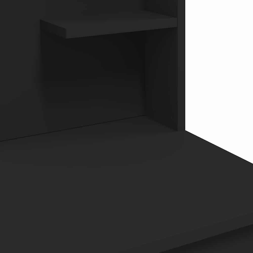 Kaptafel met LED-verlichting 96x40x142 cm zwart is nu te koop bij PeponiXL, paradijselijk wonen!