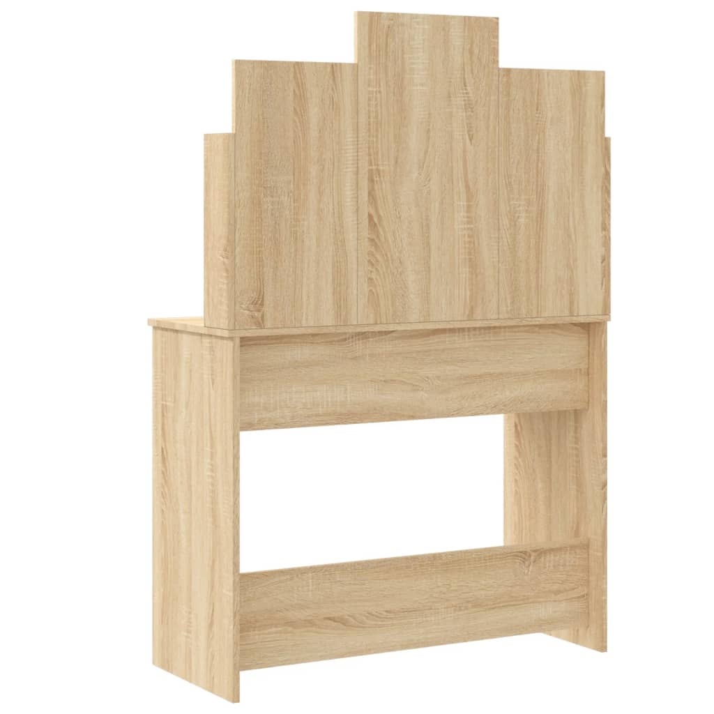Kaptafel met LED-verlichting 96x40x142 cm sonoma eikenkleurig is nu te koop bij PeponiXL, paradijselijk wonen!