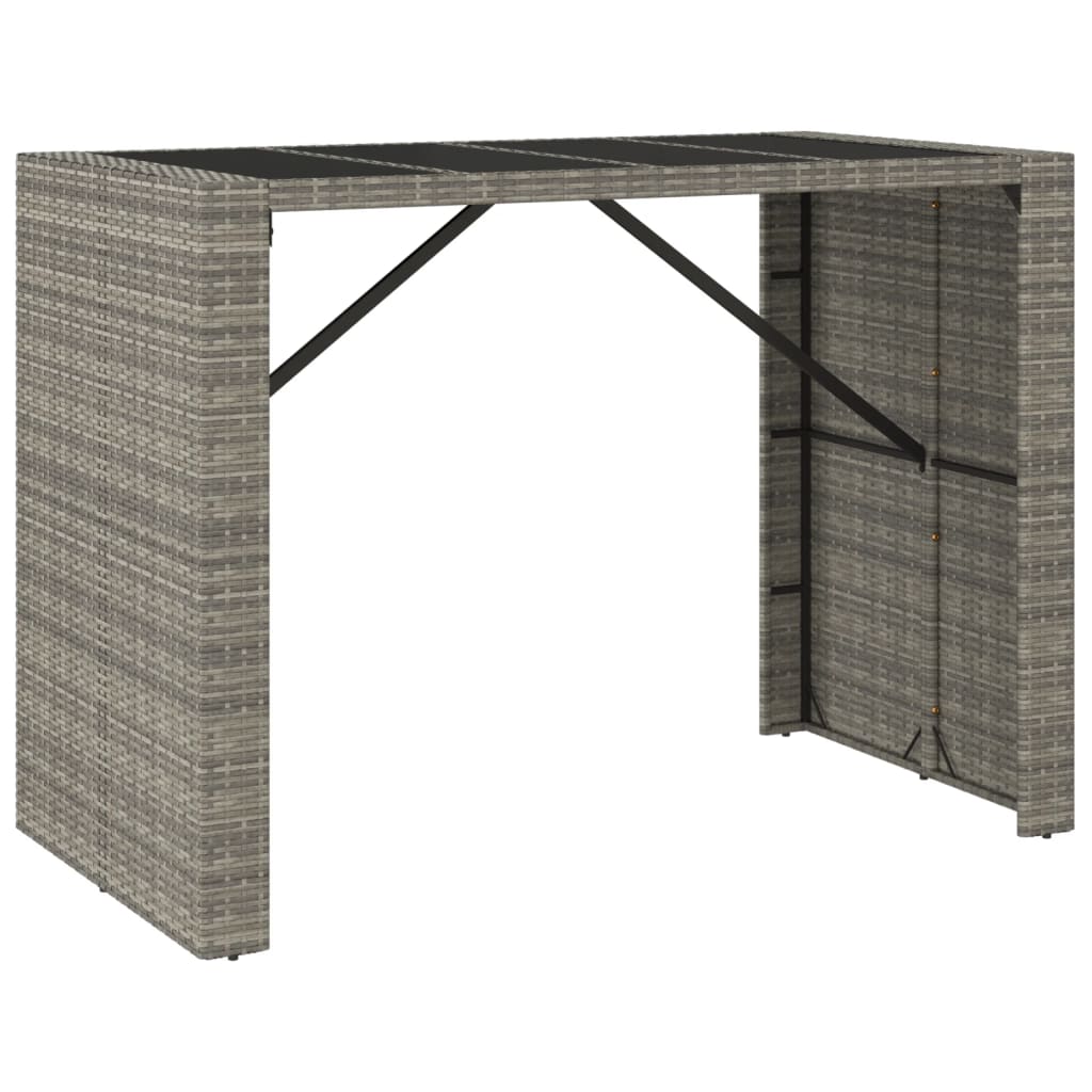 5-delige Tuinbarset met kussens poly rattan grijs is nu te koop bij PeponiXL, paradijselijk wonen!