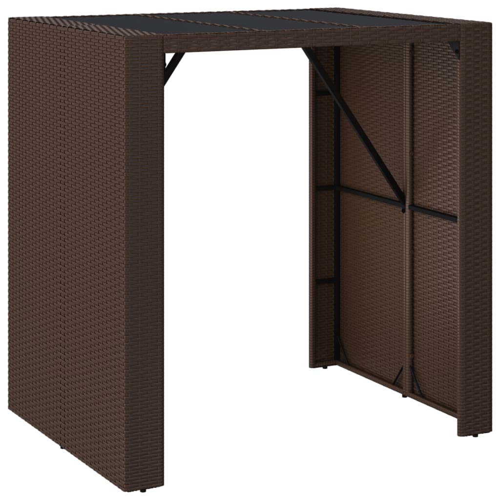 5-delige Tuinbarset met kussens poly rattan bruin is nu te koop bij PeponiXL, paradijselijk wonen!