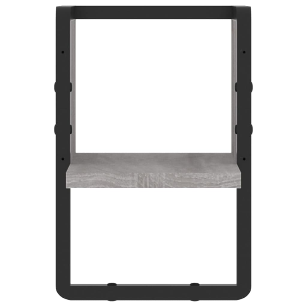Wandschap met stang 20x25x30 cm grijs sonoma eikenkleurig is nu te koop bij PeponiXL, paradijselijk wonen!