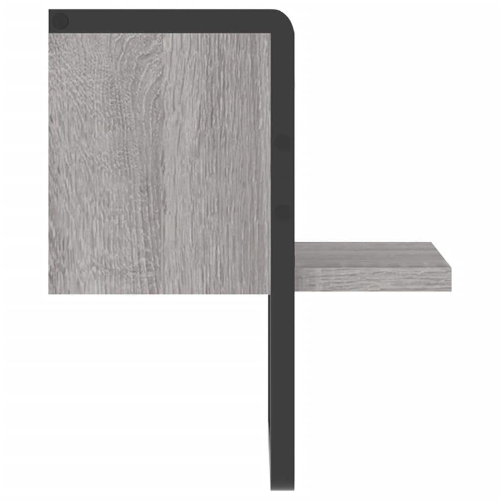 Wandschap met stang 20x25x30 cm grijs sonoma eikenkleurig is nu te koop bij PeponiXL, paradijselijk wonen!