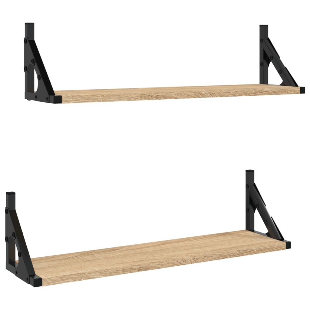Wandschappen 2 st 60x15x15,5 cm sonoma eikenkleurig is nu te koop bij PeponiXL, paradijselijk wonen!