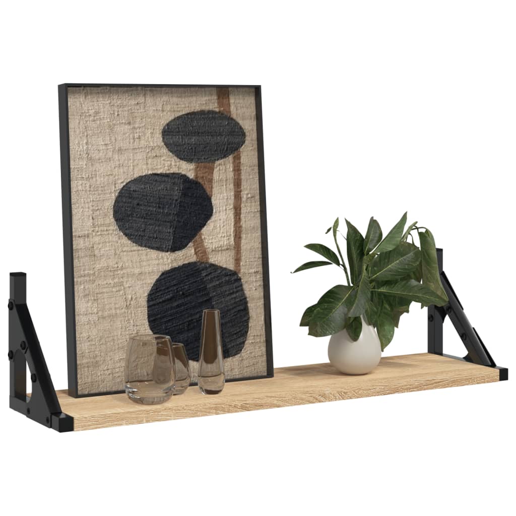 Wandschappen 2 st 60x15x15,5 cm sonoma eikenkleurig is nu te koop bij PeponiXL, paradijselijk wonen!