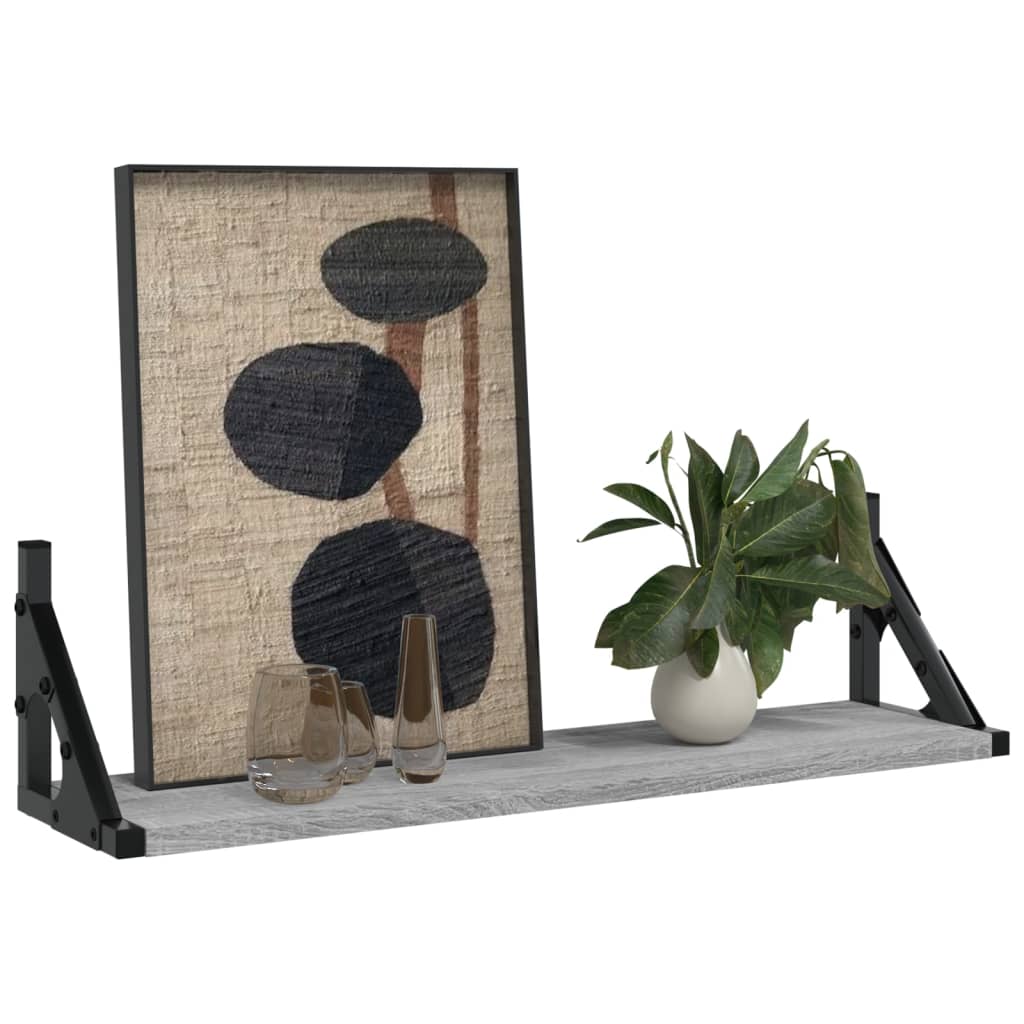 Wandschappen 2 st 60x15x15,5 cm grijs sonoma eikenkleurig is nu te koop bij PeponiXL, paradijselijk wonen!