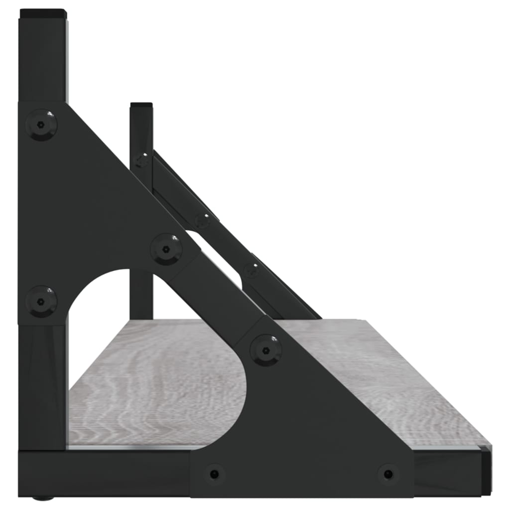 Wandschappen 2 st 80x15x15,5 cm bewerkt hout grijs sonoma eiken is nu te koop bij PeponiXL, paradijselijk wonen!