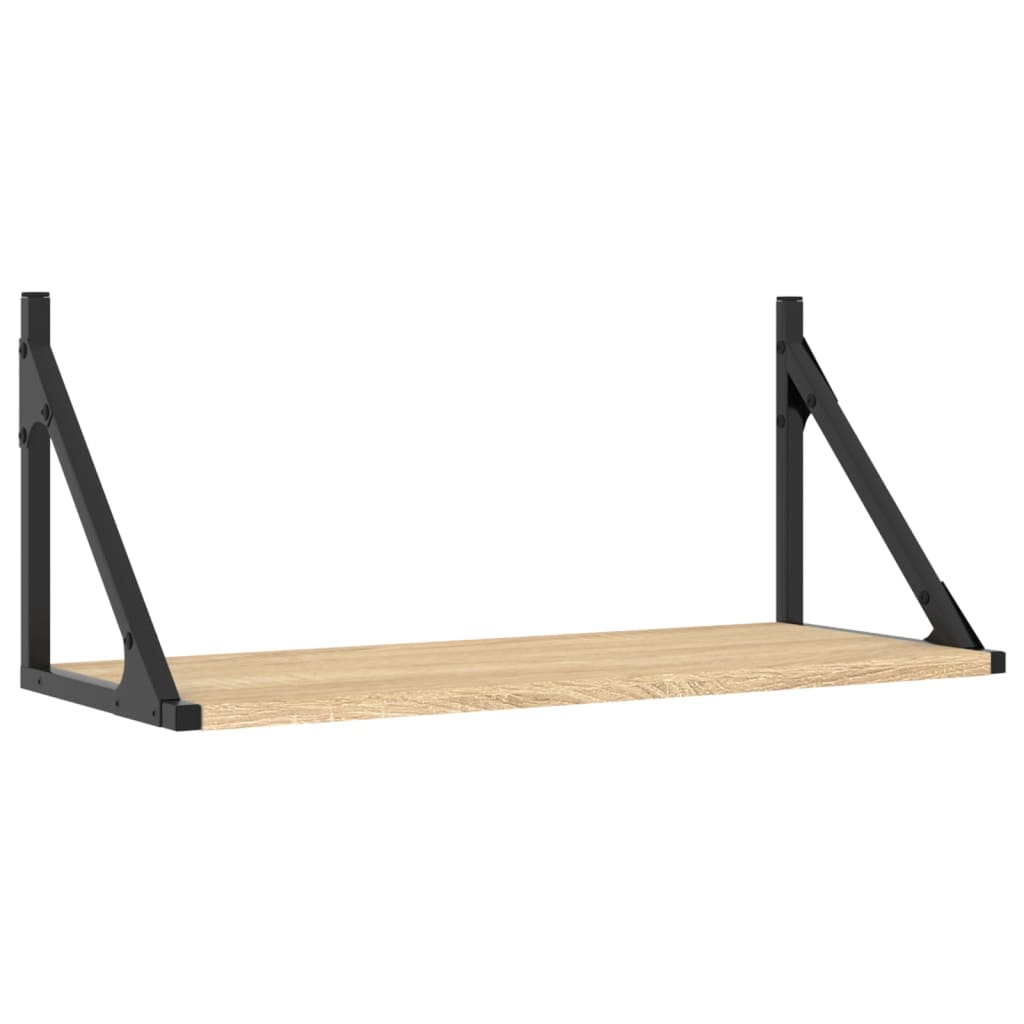 Wandschappen 2 st 60x25x25,5 cm bewerkt hout sonoma eikenkleur is nu te koop bij PeponiXL, paradijselijk wonen!