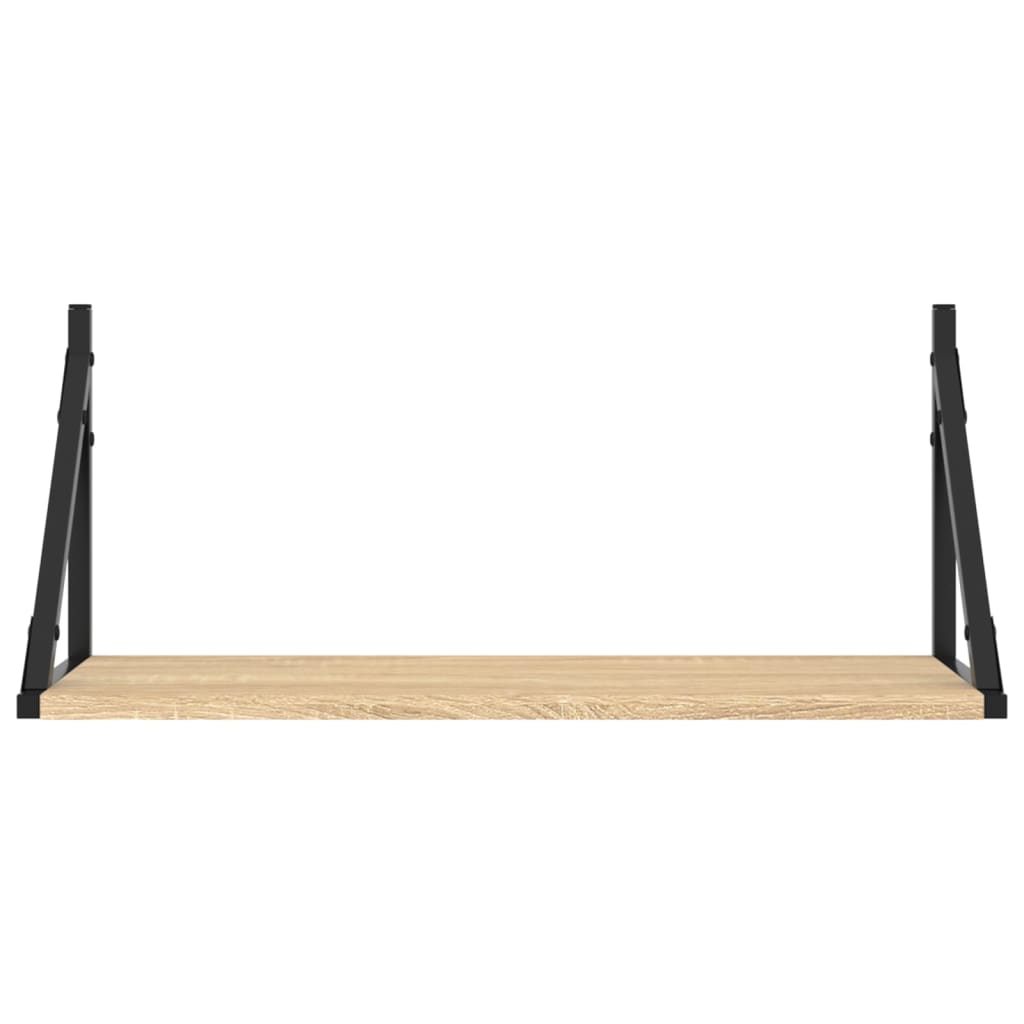 Wandschappen 2 st 60x25x25,5 cm bewerkt hout sonoma eikenkleur is nu te koop bij PeponiXL, paradijselijk wonen!