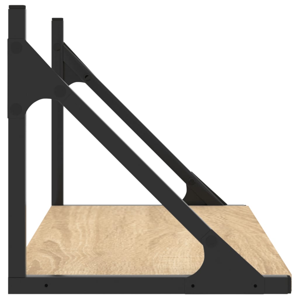 Wandschappen 2 st 60x25x25,5 cm bewerkt hout sonoma eikenkleur is nu te koop bij PeponiXL, paradijselijk wonen!