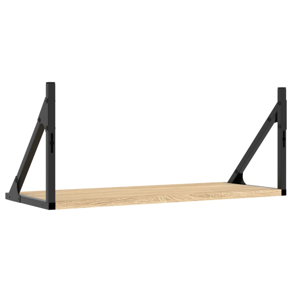 Wandschappen 2 st 60x25x25,5 cm bewerkt hout sonoma eikenkleur is nu te koop bij PeponiXL, paradijselijk wonen!